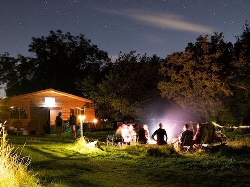 chesterblade hills wild campsite at night